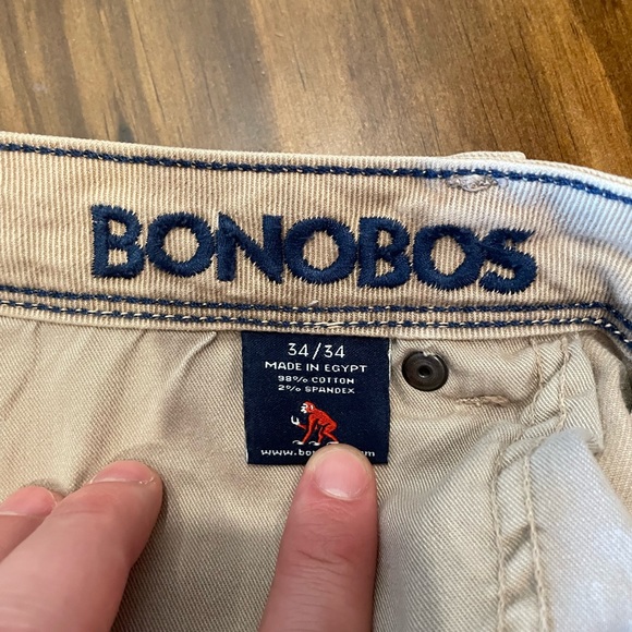 Bonobos Straight Fit Khaki Denim 34x34 - Picture 3 of 3
